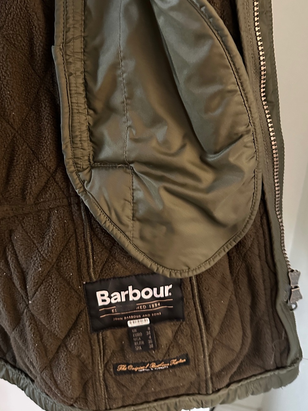 Barbour Beadnell Polarquilt Jacket Green - Picture 8 of 10